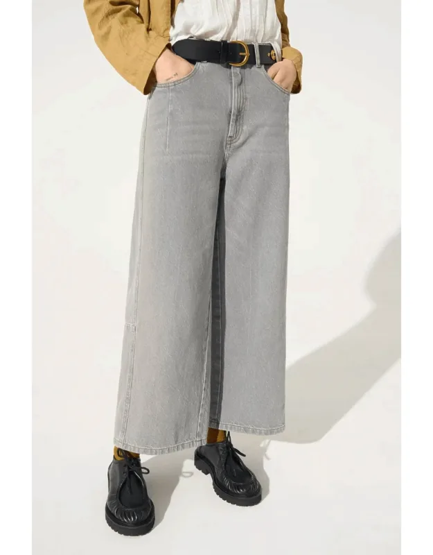 Wide-leg Cotton Jeans