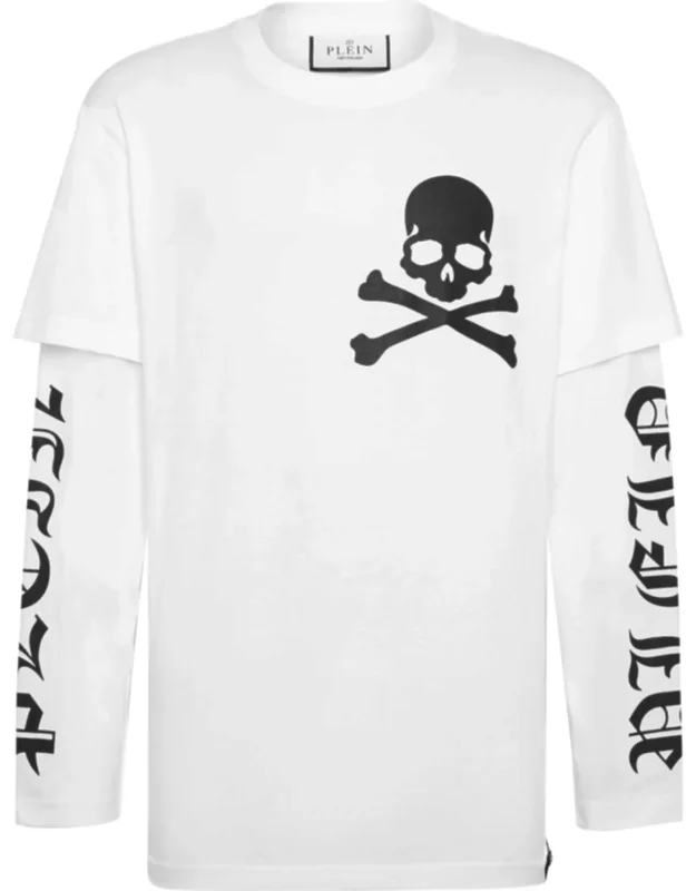 T-shirt Round Neck Double Sleeve Gothic