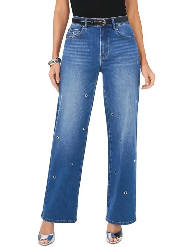 Grommet High Rise Straight Jeans
