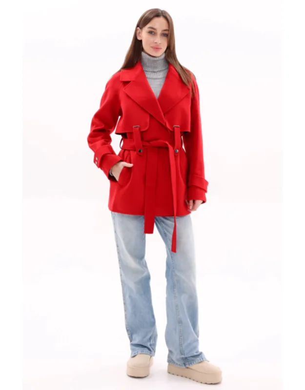Karina Midi Cashmere Wool Blend Coat