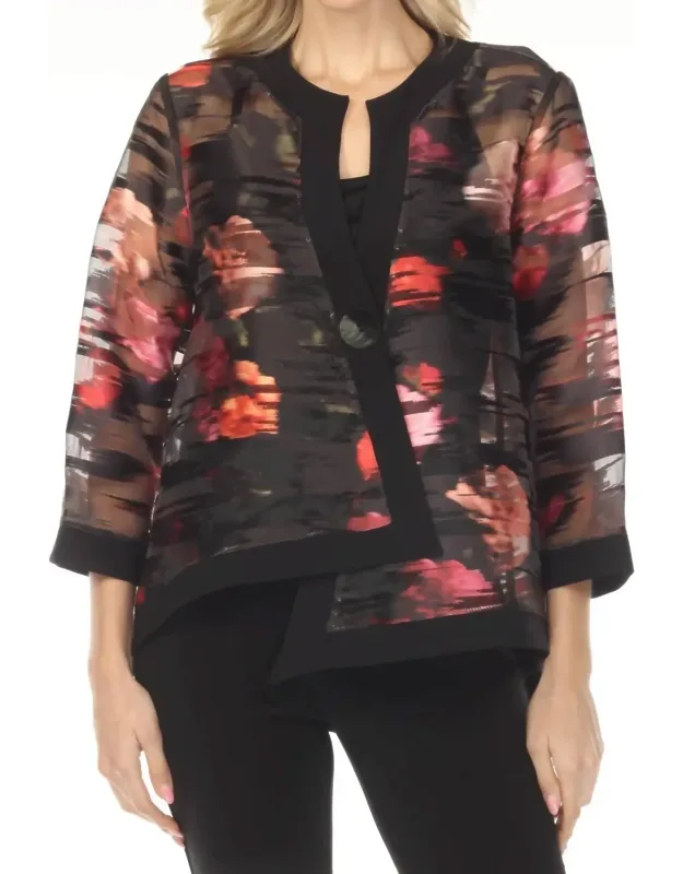 Floral Organza Swing Jacket
