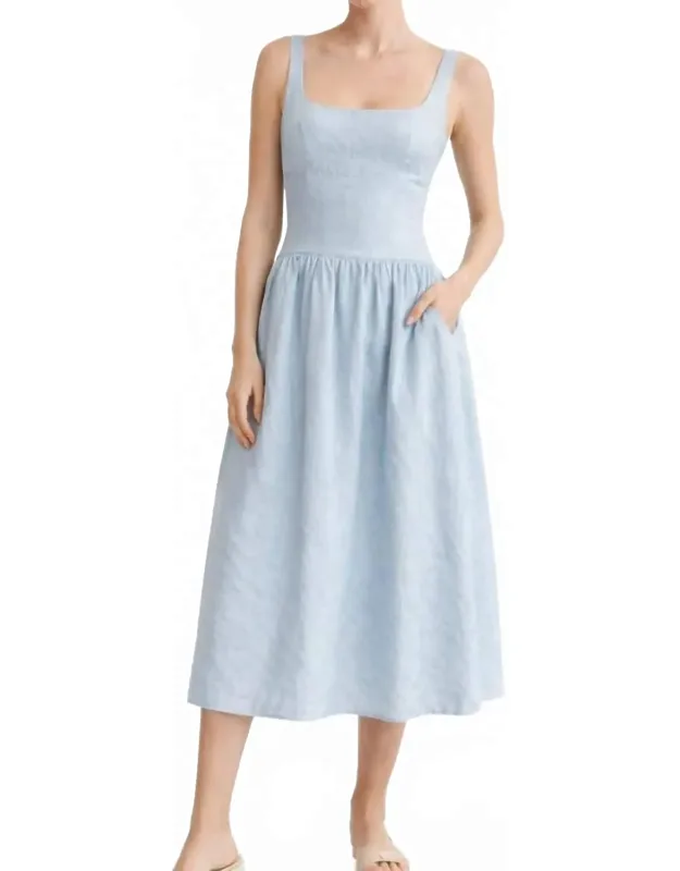 Linen Low Back Dress
