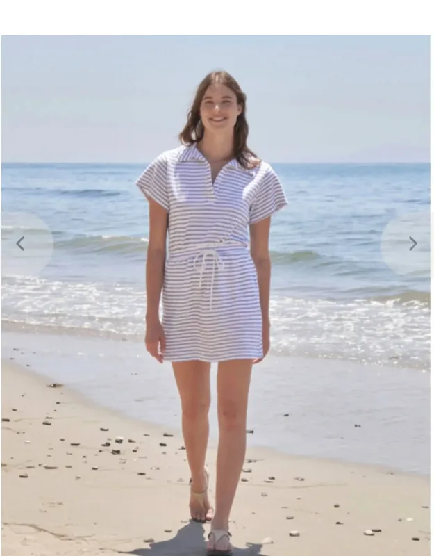 Short-sleeve Stripe Dress