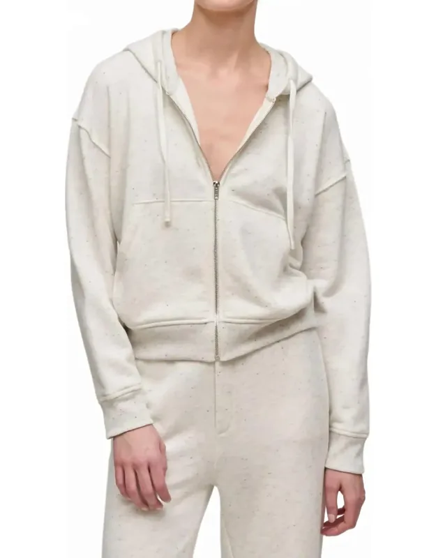 Exposed Seam Zip-up Hoodie