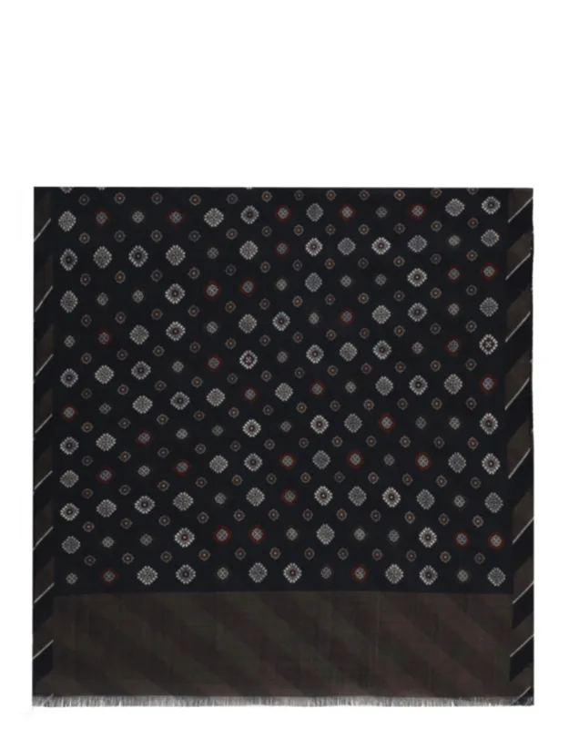 Wool Geometric Scarf