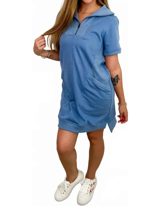 Setting The Pace Cotton Blend Mini Dress