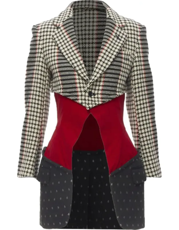 Tweed Velvet Jacquard Blazer