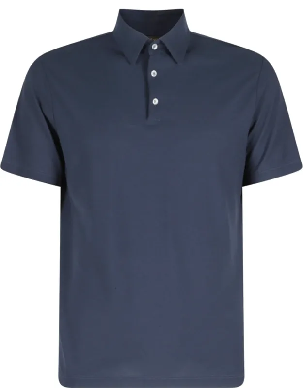 Classic Short Sleeve Side Slit Cotton Polo Shirt