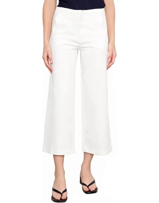 Scallop Edge Wide Leg Jeans