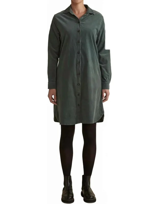 Mini Cord Shirt Dress