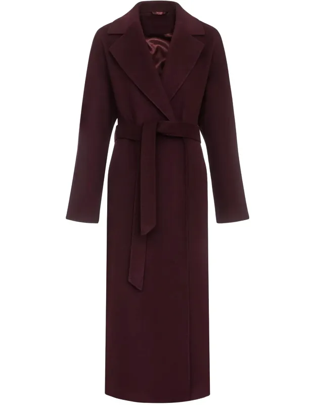 Comfort Wraparound Wool Cashmere Coat