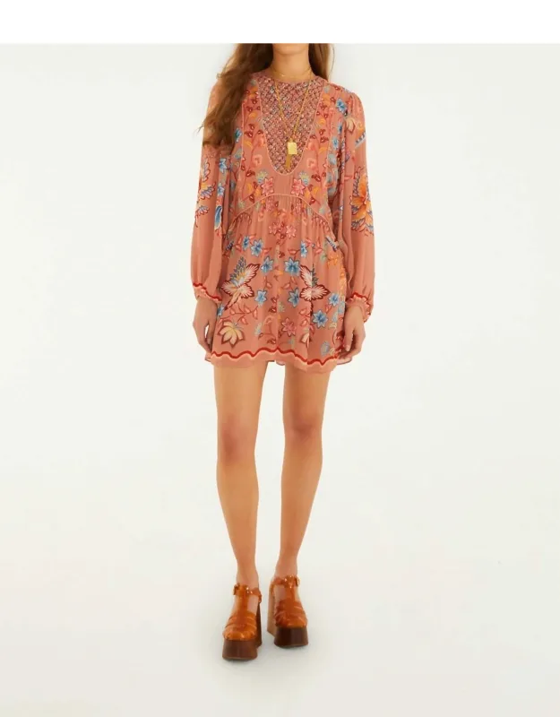 Lace Long Sleeve Blouse Dress