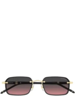 Gold Linea Meisterstück Rimless Rectangular Sunglass