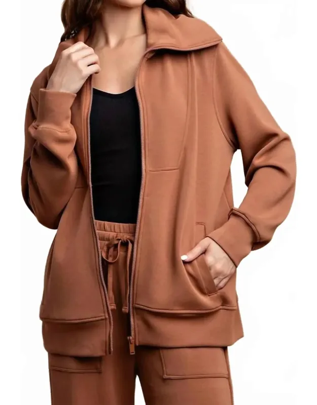 Modal Poly Full Zip Jacket