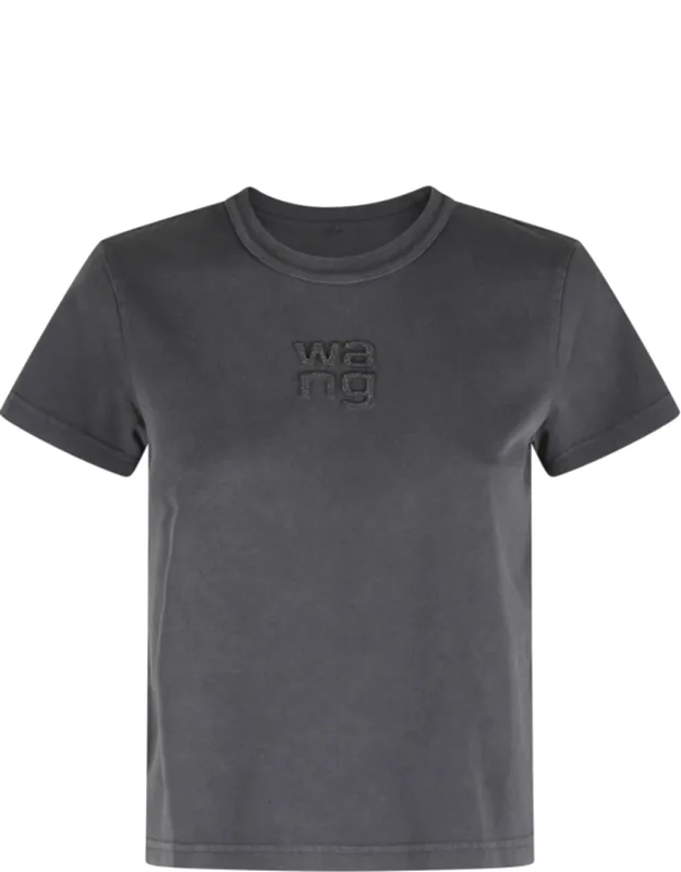 Shrunken Embossed Glitter Logo Cotton T-shirt