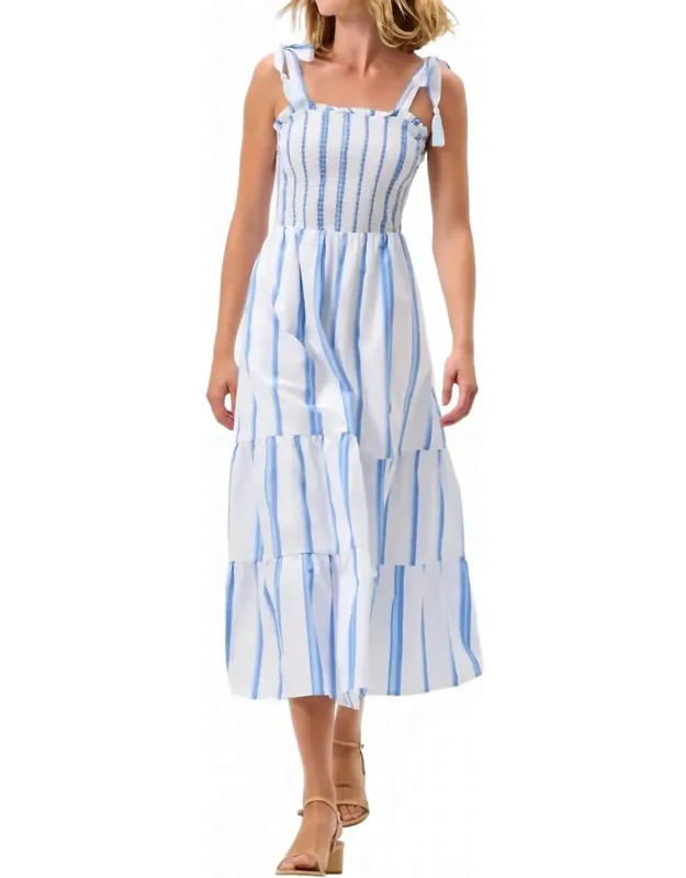 Sasha Cotton Blend Sleeveless Midi Dress