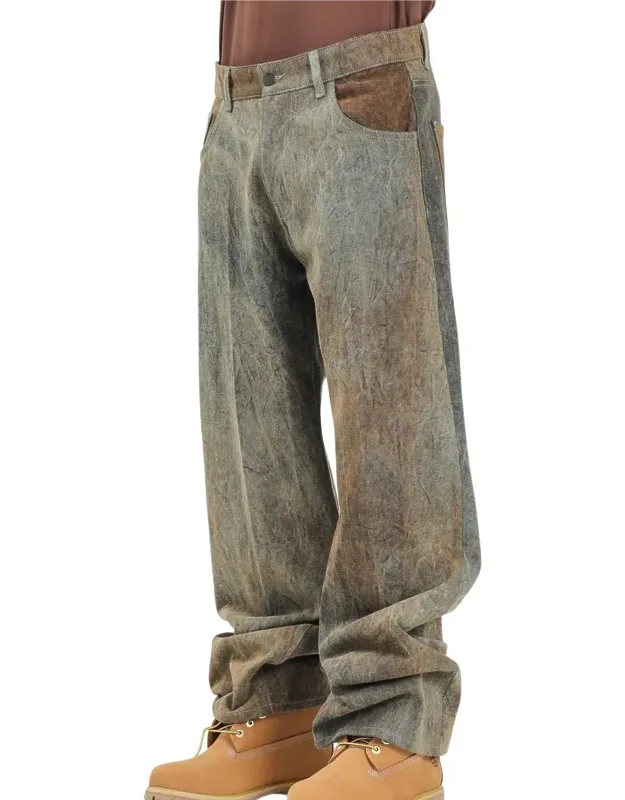 Distressed Cotton Jeans