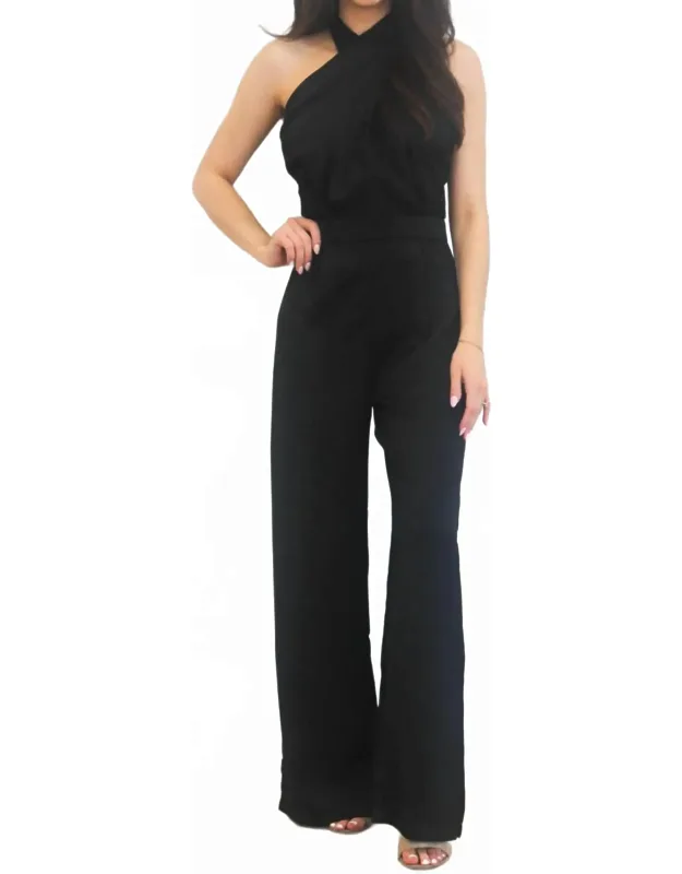Ready For Fun High Neck Satin Jumpsuit