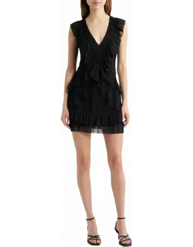 Pleated Mini Dress
