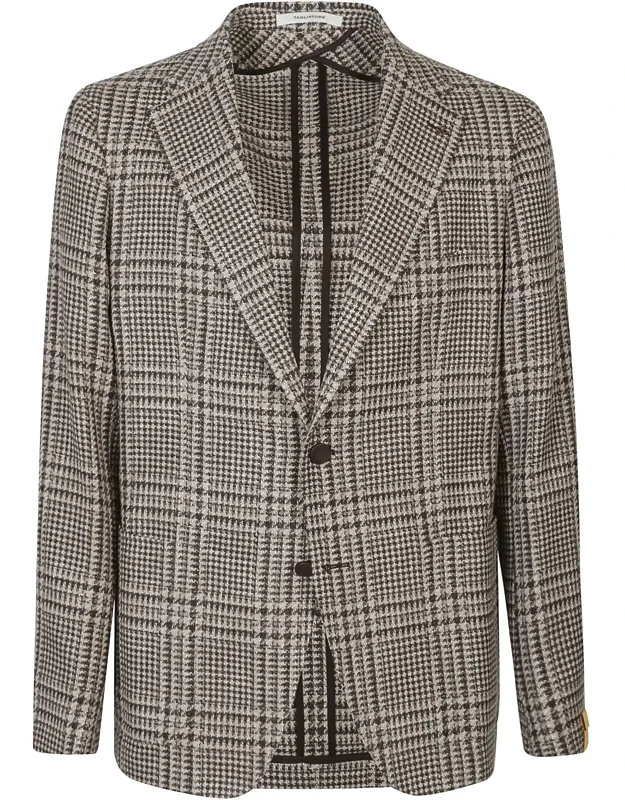 Checkered Virgin Wool Blazer