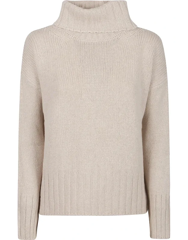 Cashmere Long-sleeve Turtleneck Sweater