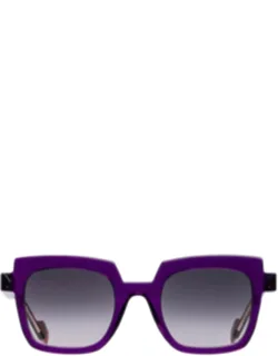 Viola Gray Acetate Rectangular Sunglasses