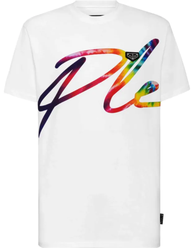T-shirt Round Neck Ss Signature With Badge And Stitching Details