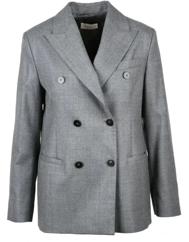Double-breasted Tailored Virgin Wool Blazer