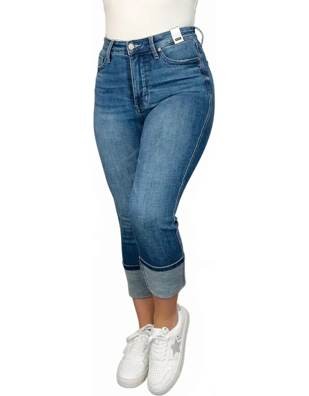 Tummy Control High-rise Capris Jeans