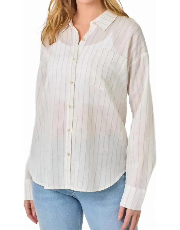 Button Down Pin Striped Shirt