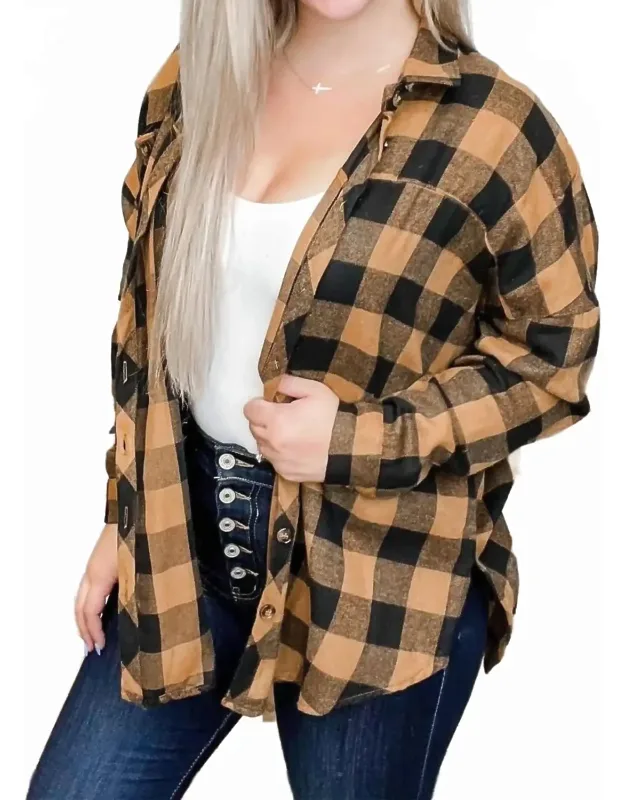 Nightly Way Flannel Plaid Shirt