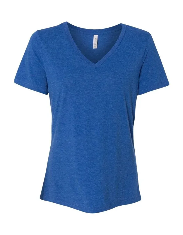 Relaxed Triblend Short Sleeve V-neck Tee