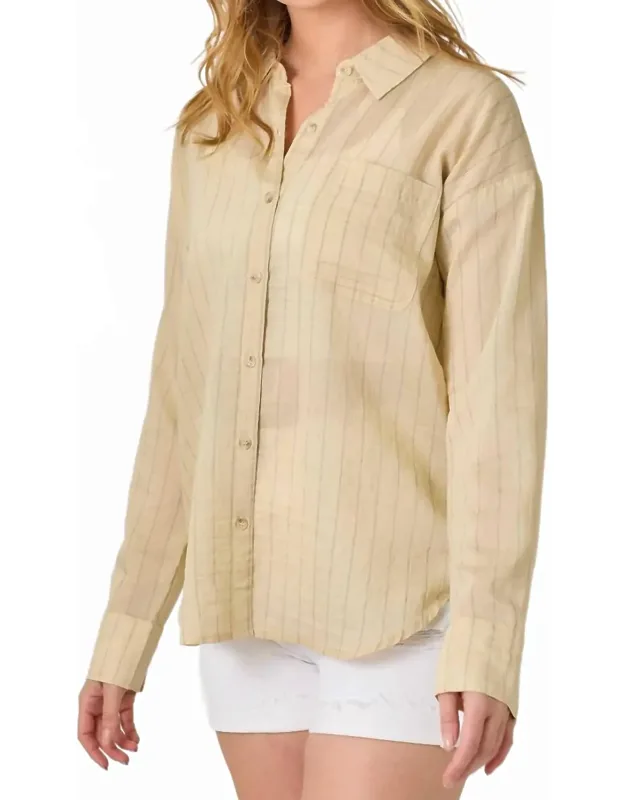Button Down Pin Striped Shirt