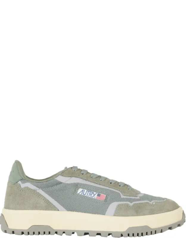 Wildplace Side Logo Suede Inserts Leather Sneakers