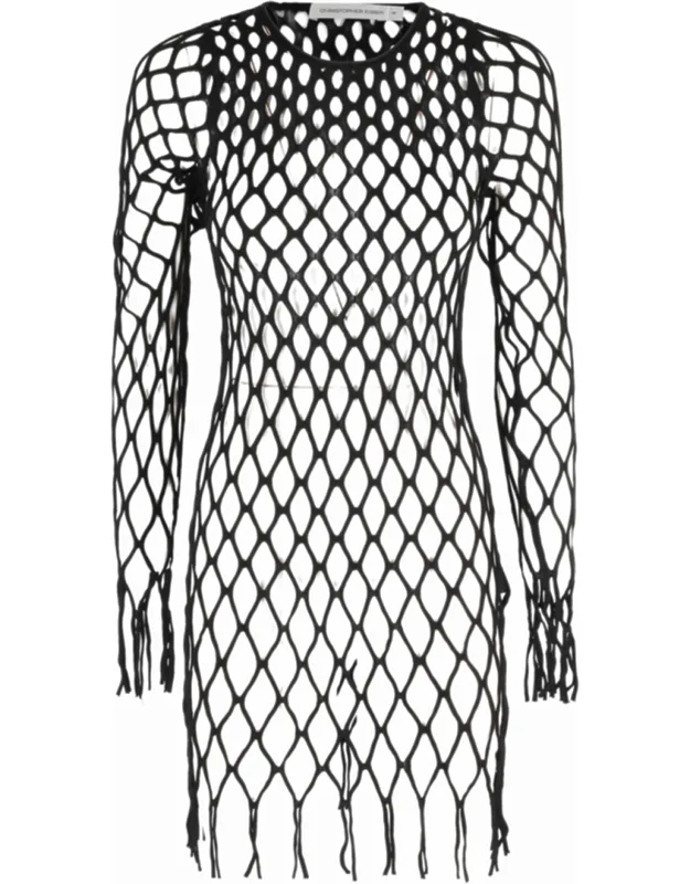 Knitted Mesh Viscose Mini Dress