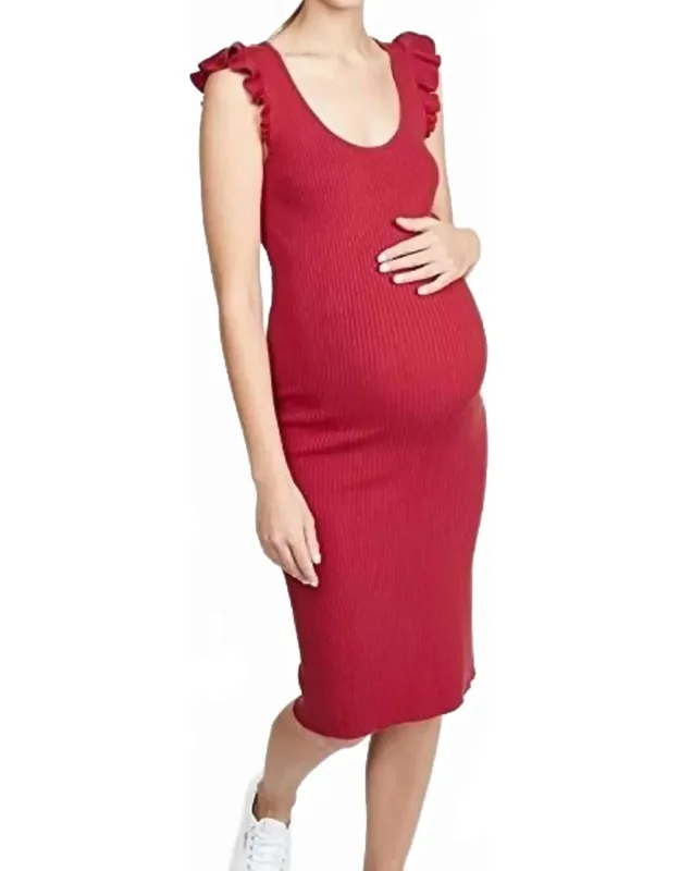 Maternity Ribbed Knit Dress