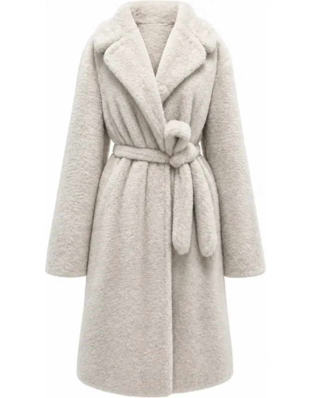 Faux Mink Effect Fur Coat