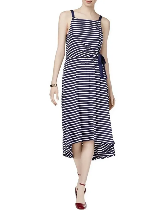 Striped Sleeveless Casual Dress
