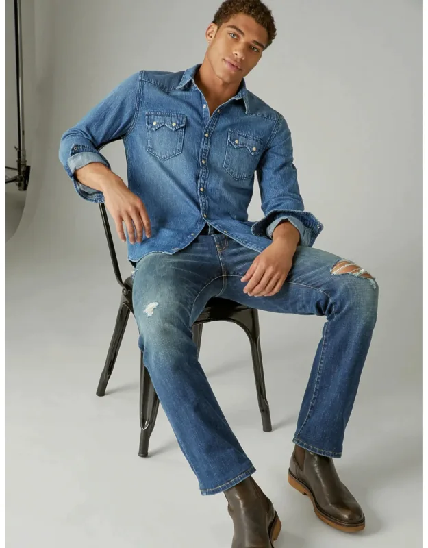 Sawtooth Denim Western Shirt