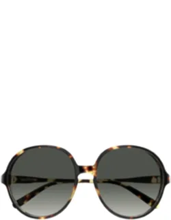 Havana Linea V Logo Recycled Acetate Round Sunglasses