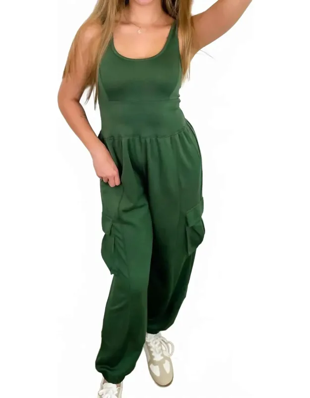 I'm All Set Rayon Blend Jumpsuit
