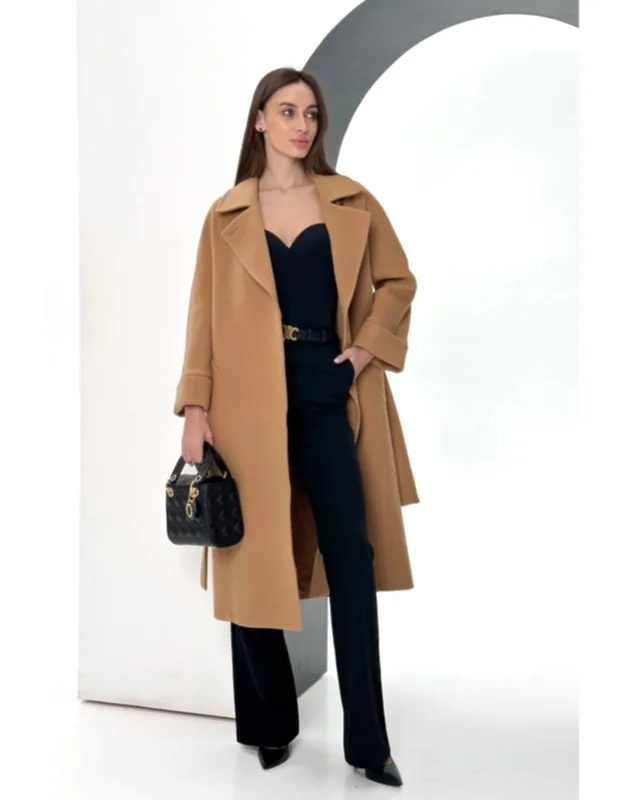 Tailored Cashmere Wool Blend Coat