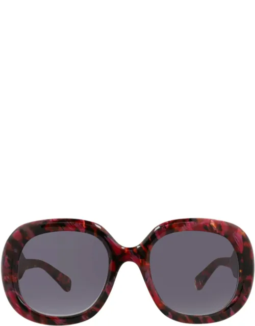 Square-frame Sunglasses With Saddle Nose Bridge And Protective Case