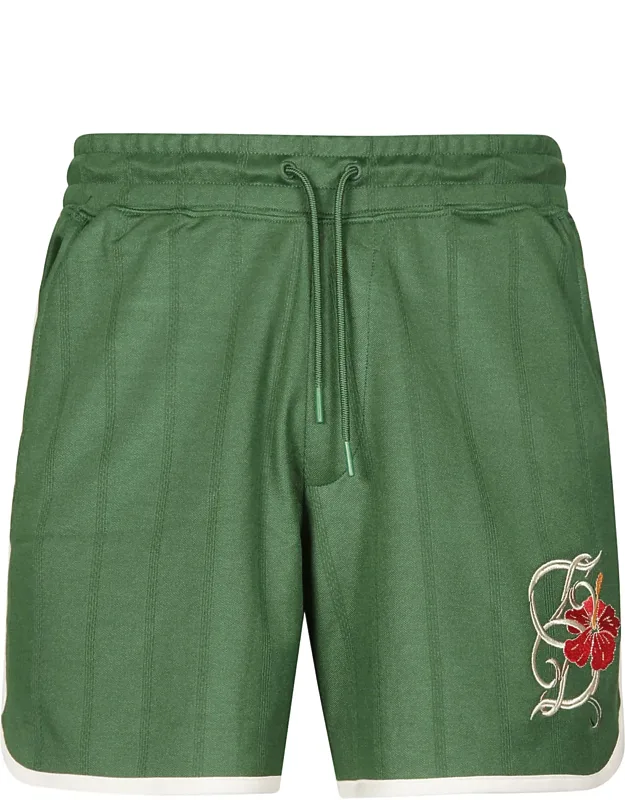 Hibiscus Polyester-blend Shorts