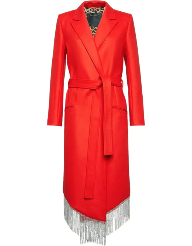 Nara Full Color Crystal Classic Coat Fringe