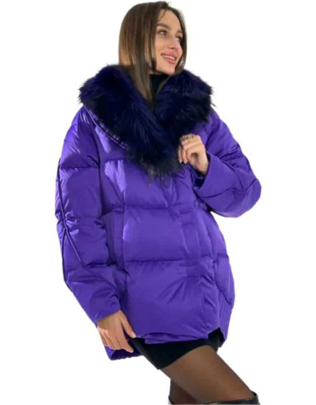 Genuine Silver Fox Premium Down Fill Coat