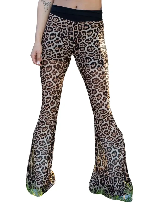 Meshed Up Leopard Bells Pants