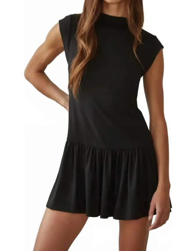 Knit Mock Neck Mini Dress