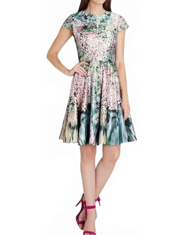 Pre-loved Dixee Glitch Floral Fit & Flair Dress
