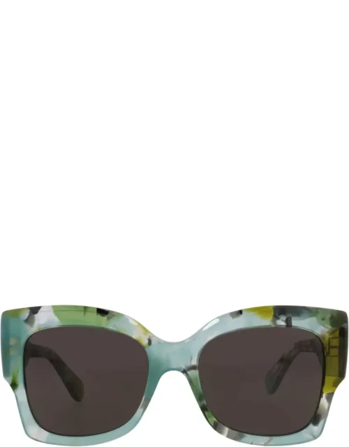 Square-frame Sunglasses With Saddle Nose Bridge And Protective Case